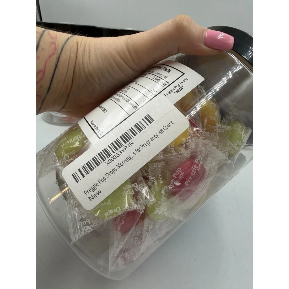 5 Preggie Pop Drops For Morning Sickness  Assorted Sour Flavors 48 Pc X5=240 CTs